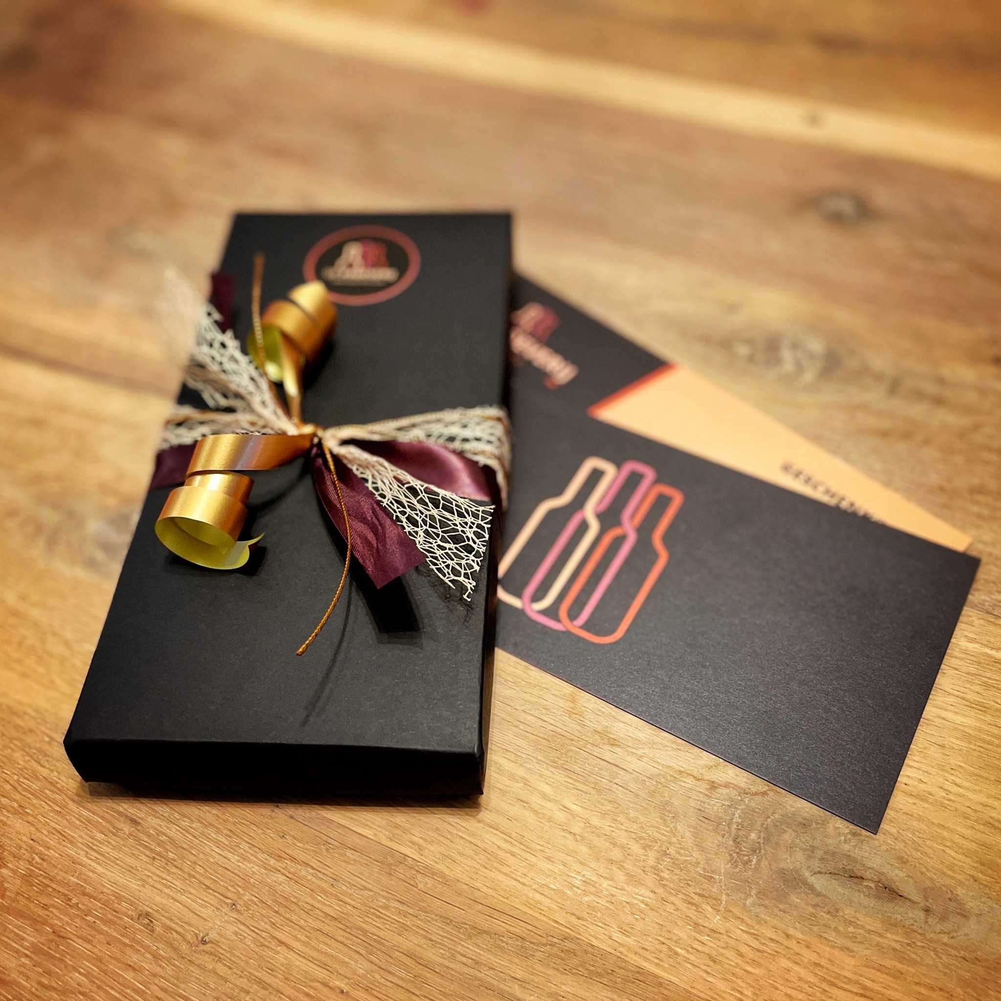 Geschenkbon van De Proeverij mooi verpakt als cadeau