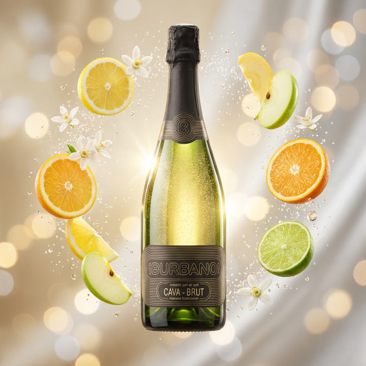 Productfoto van Burbano Cava Brut, mousserend in het assortiment van De Proeverij