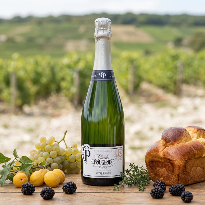 Productfoto van Champagne Charles Pougeoise, mousserend in het assortiment van De Proeverij