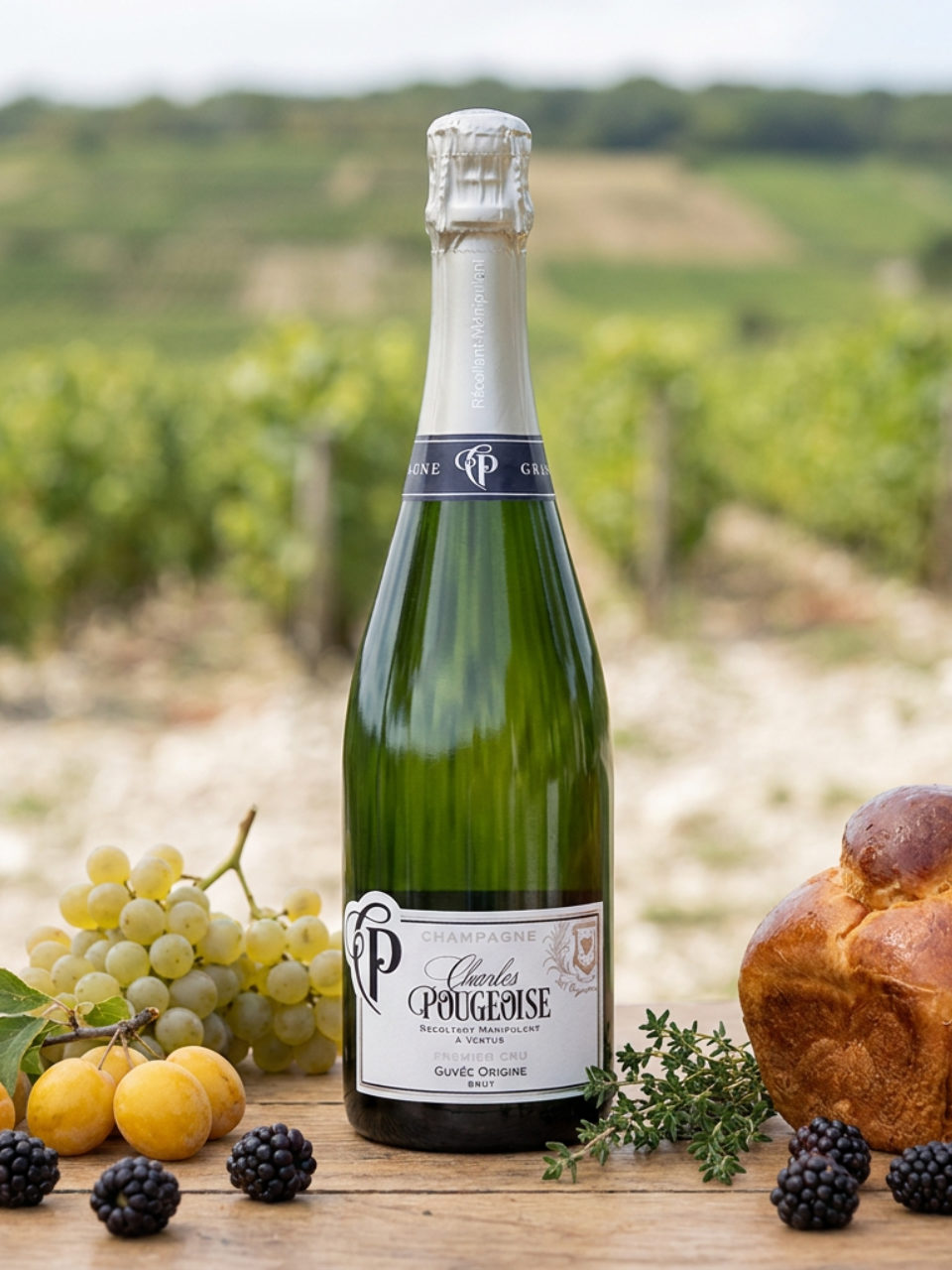 Productfoto van Champagne Charles Pougeoise, mousserend in het assortiment van De Proeverij