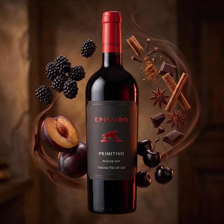 Productfoto van Epicuro Primitivo, rood in het assortiment van De Proeverij