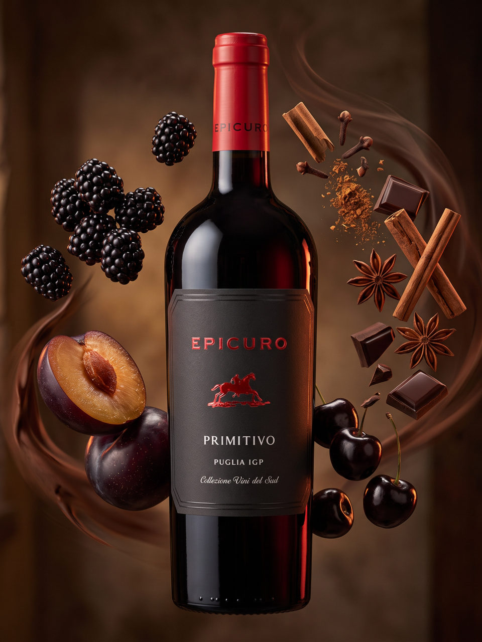 Productfoto van Epicuro Primitivo, rood in het assortiment van De Proeverij