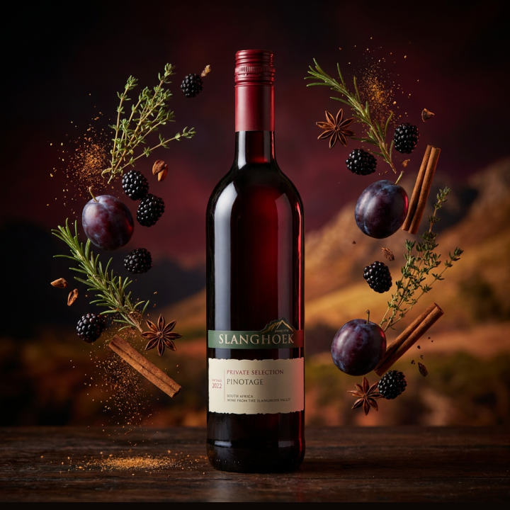 Productfoto van Slanghoek Pinotage, rood in het assortiment van De Proeverij