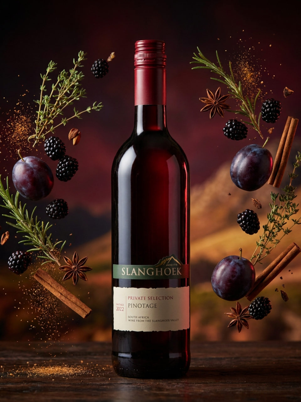 Productfoto van Slanghoek Pinotage, rood in het assortiment van De Proeverij